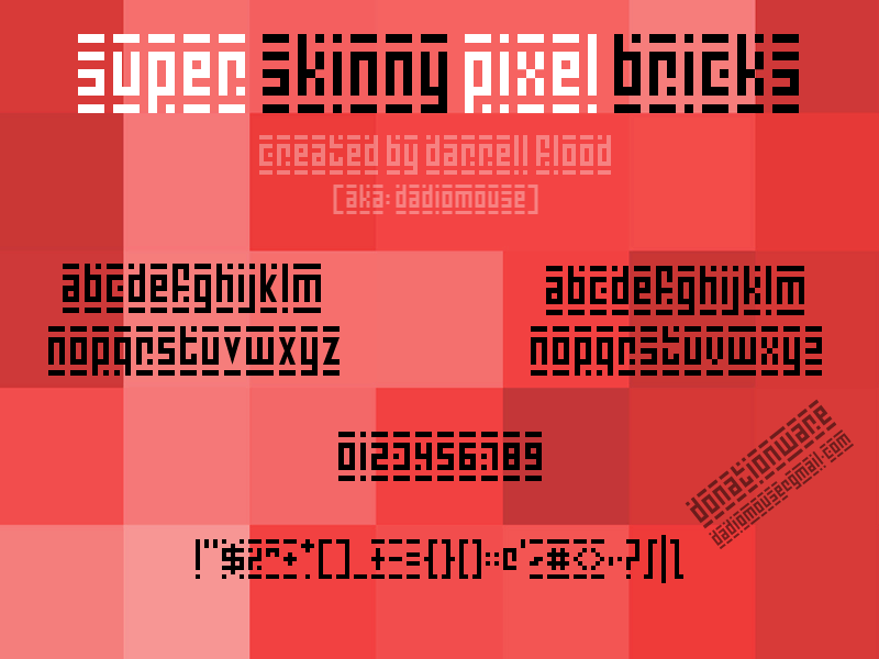 Super Skinny Pixel Bricks